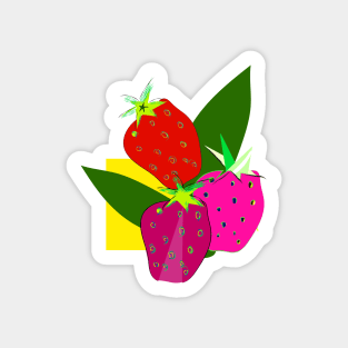 Composition with strawberries Sticker